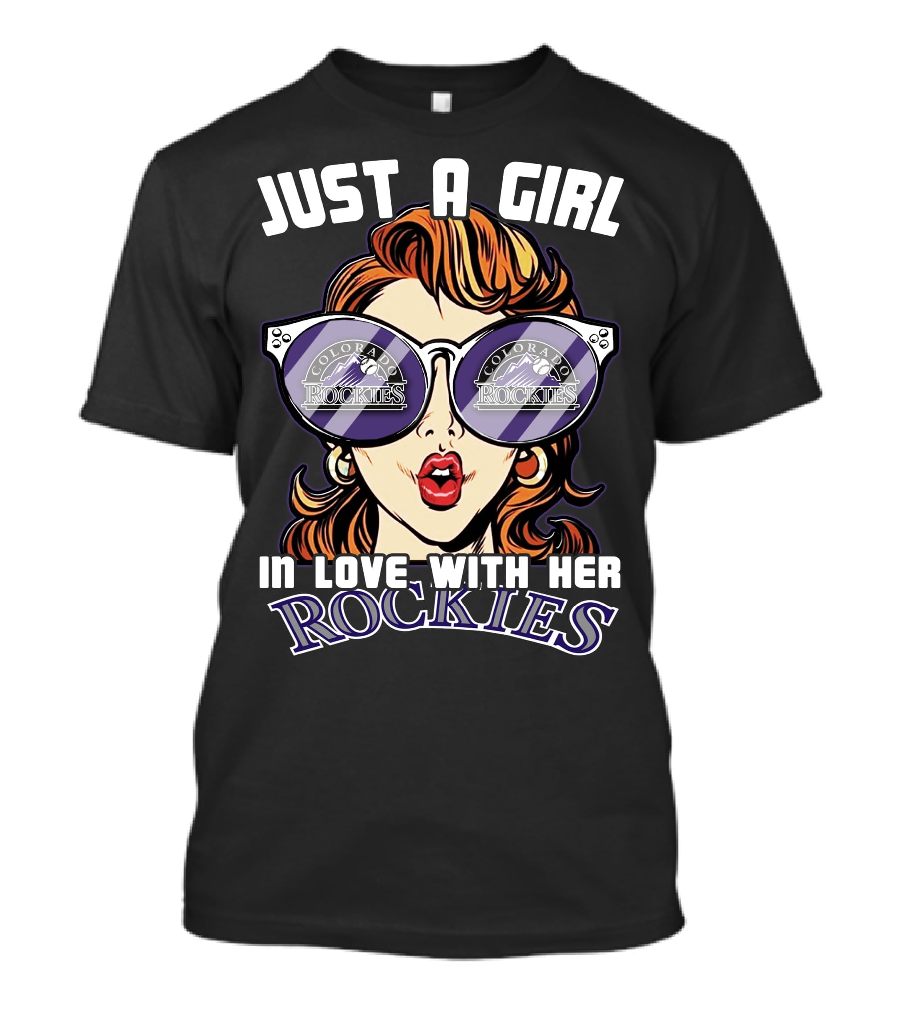 Just A Girl In Love With Her Colorado Rockies T-Shirt