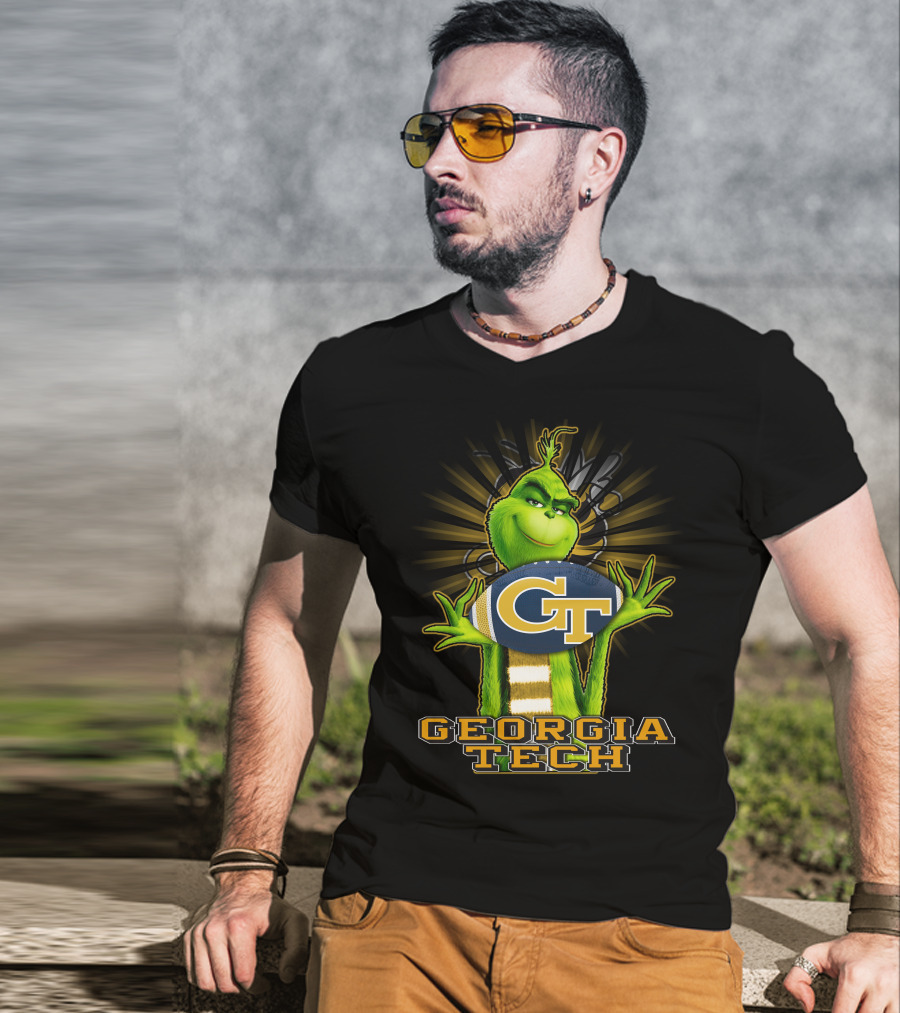 Grinch Georgia Tech Yellow Jackets GT Football T-Shirt