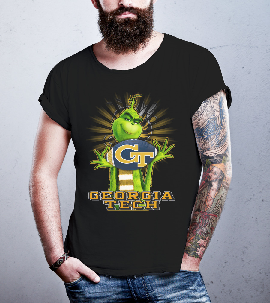 Grinch Georgia Tech Yellow Jackets GT Football T-Shirt