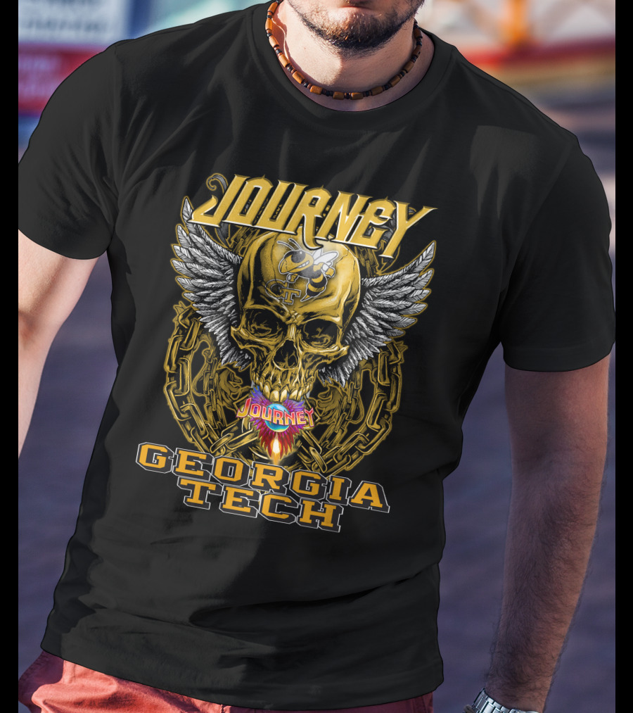 Journey Georgia Tech Skull Wings T-Shirt