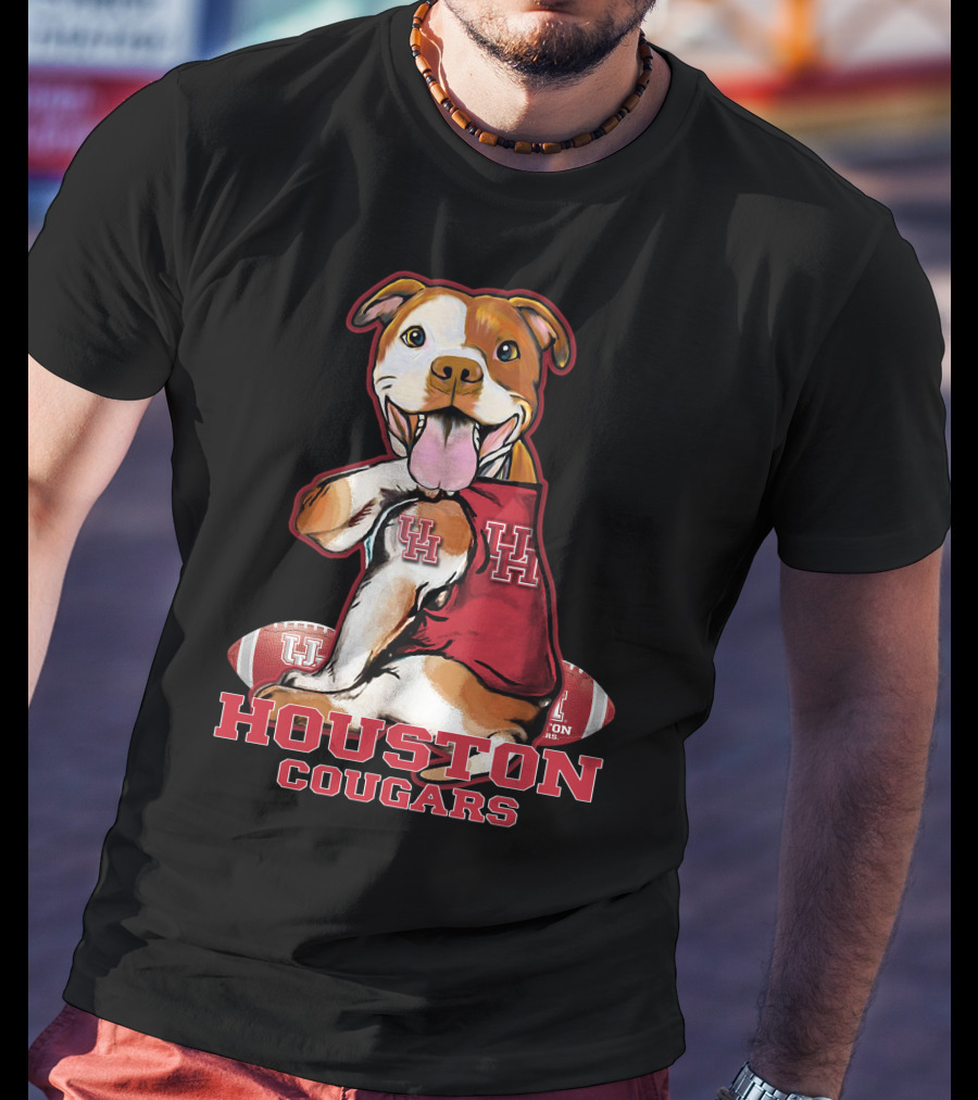 Houston Cougars UH Pittbull Football T-Shirt