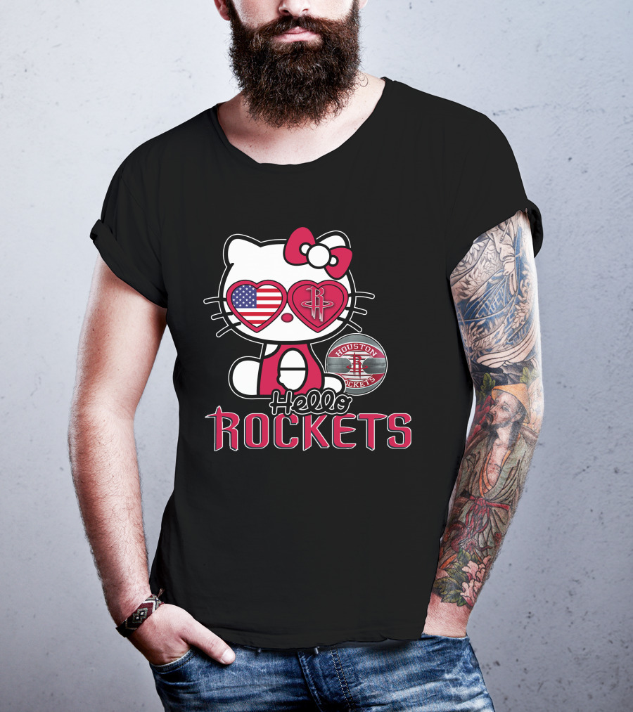 Hello Kitty Houston Rockets American Heart Eyes T-Shirt