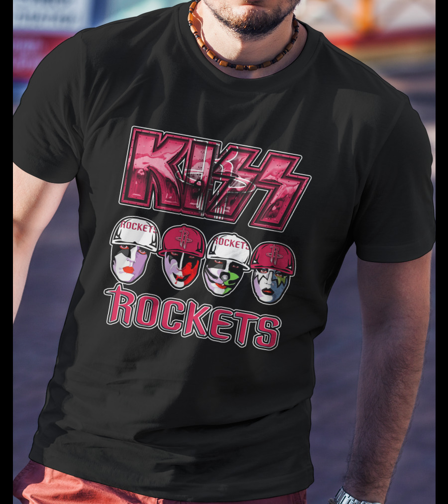 KISS Houston Rockets Faces T-Shirt