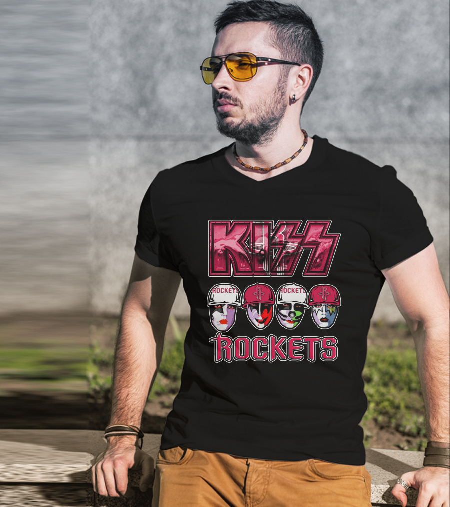 KISS Houston Rockets Faces T-Shirt