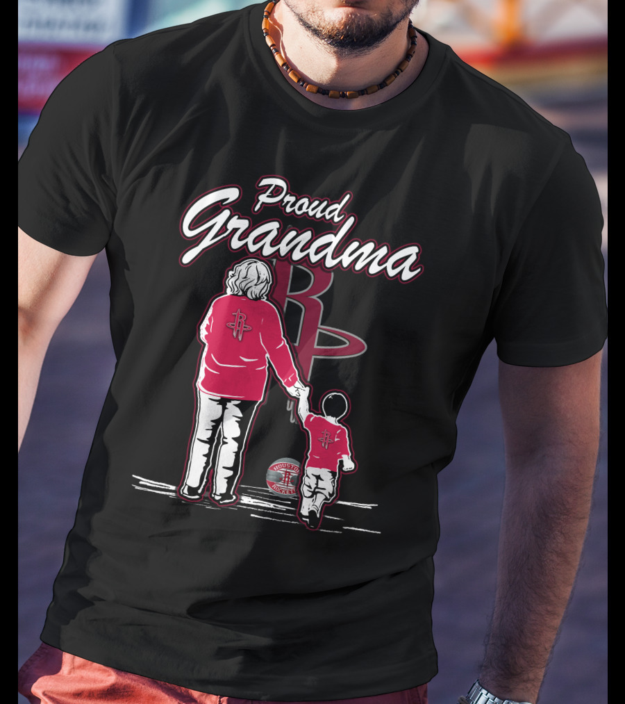 Proud Grandma Houston Rockets Family Fan T-Shirt