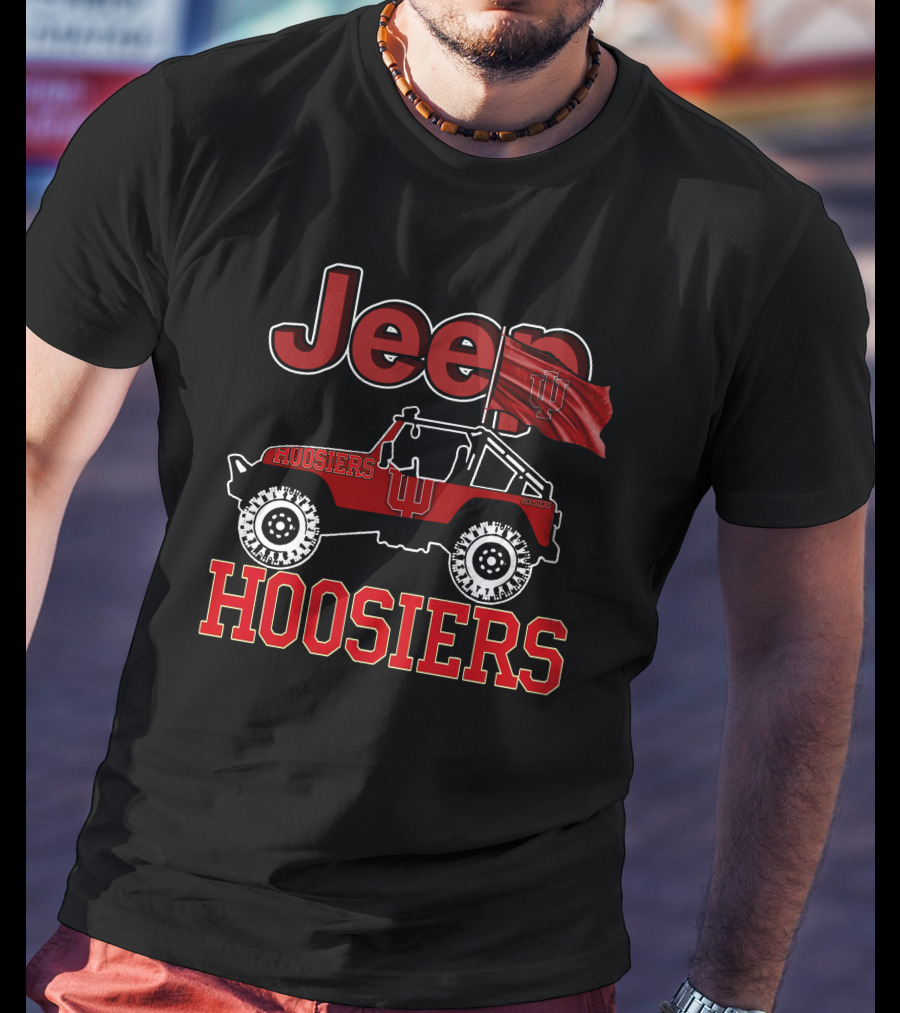 Jeep Indiana Hoosiers Red Flag T-Shirt
