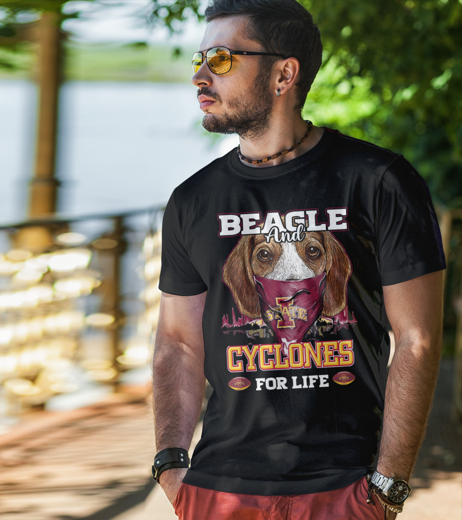 Beagle And Iowa State Cyclones For Life T-Shirt