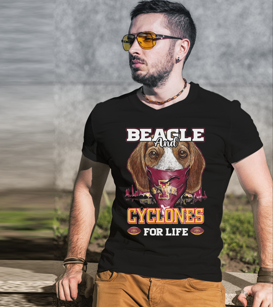 Beagle And Iowa State Cyclones For Life T-Shirt