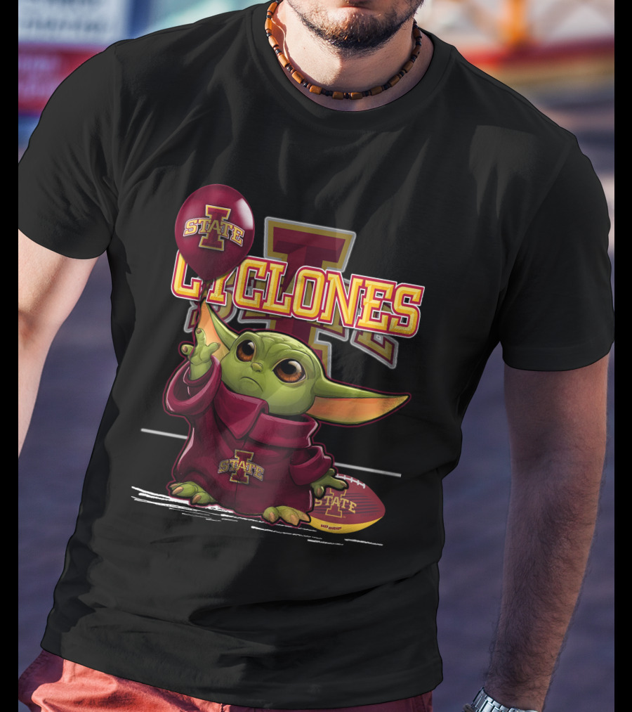 Yoda Iowa State Cyclones Football Fan Gear T-Shirt