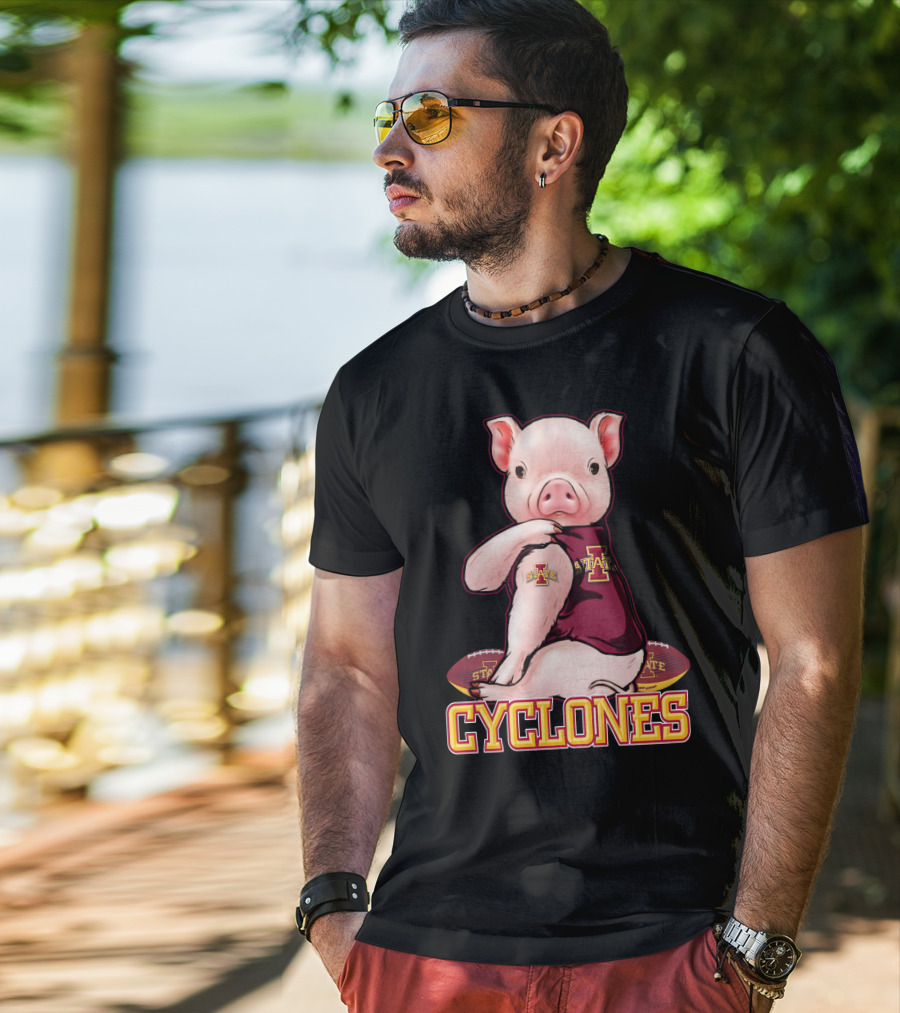 Iowa State Cyclones Pig With Football T-Shirt