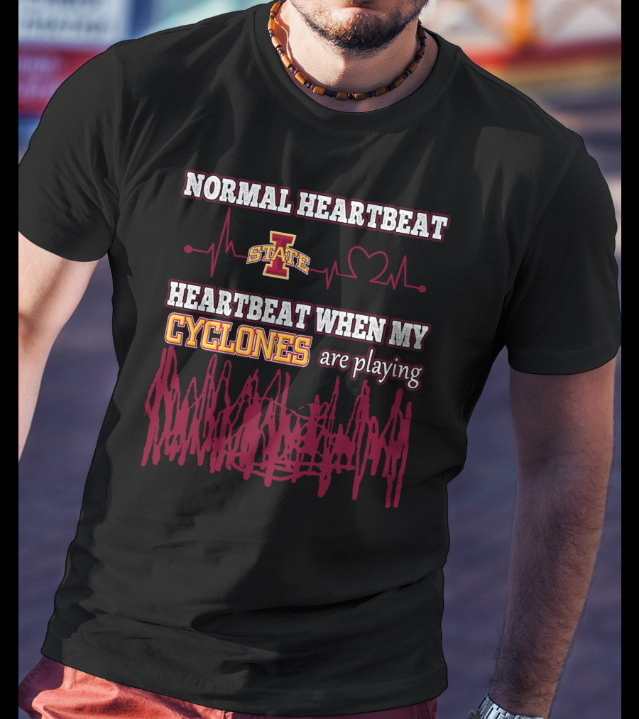 Normal Heartbeat Iowa State Heartbeat When My Cyclones Are Playing T-Shirt