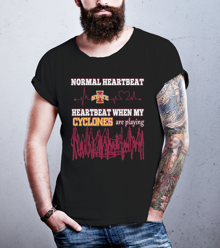 Normal Heartbeat Iowa State Heartbeat When My Cyclones Are Playing T-Shirt