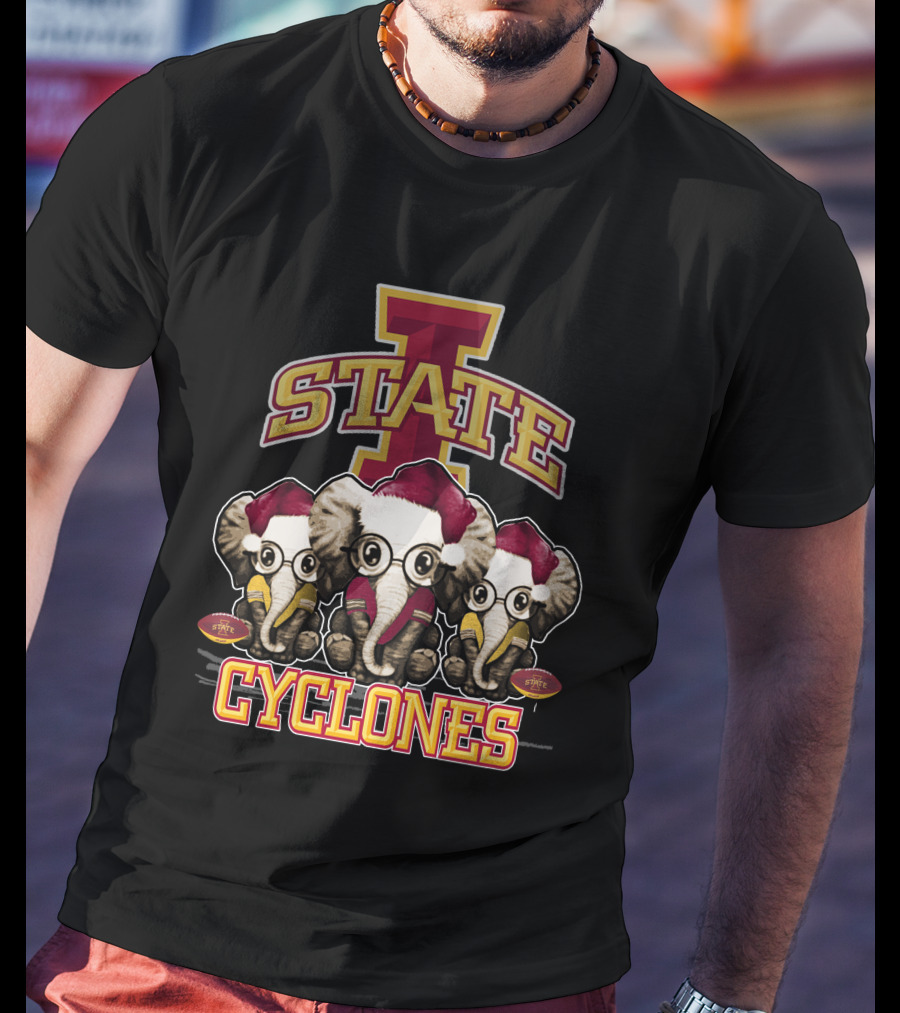 Iowa State Cyclones Elephants Christmas Fan T-Shirt