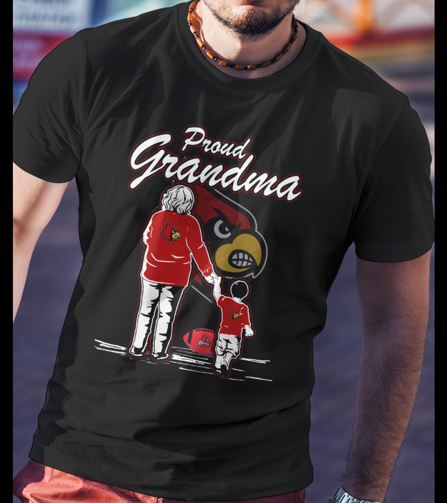 Proud Grandma Louisville Cardinals Football Family Cardinals T-Shirt