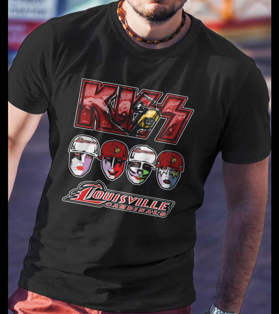 KISS Louisville Cardinals Faces T-Shirt