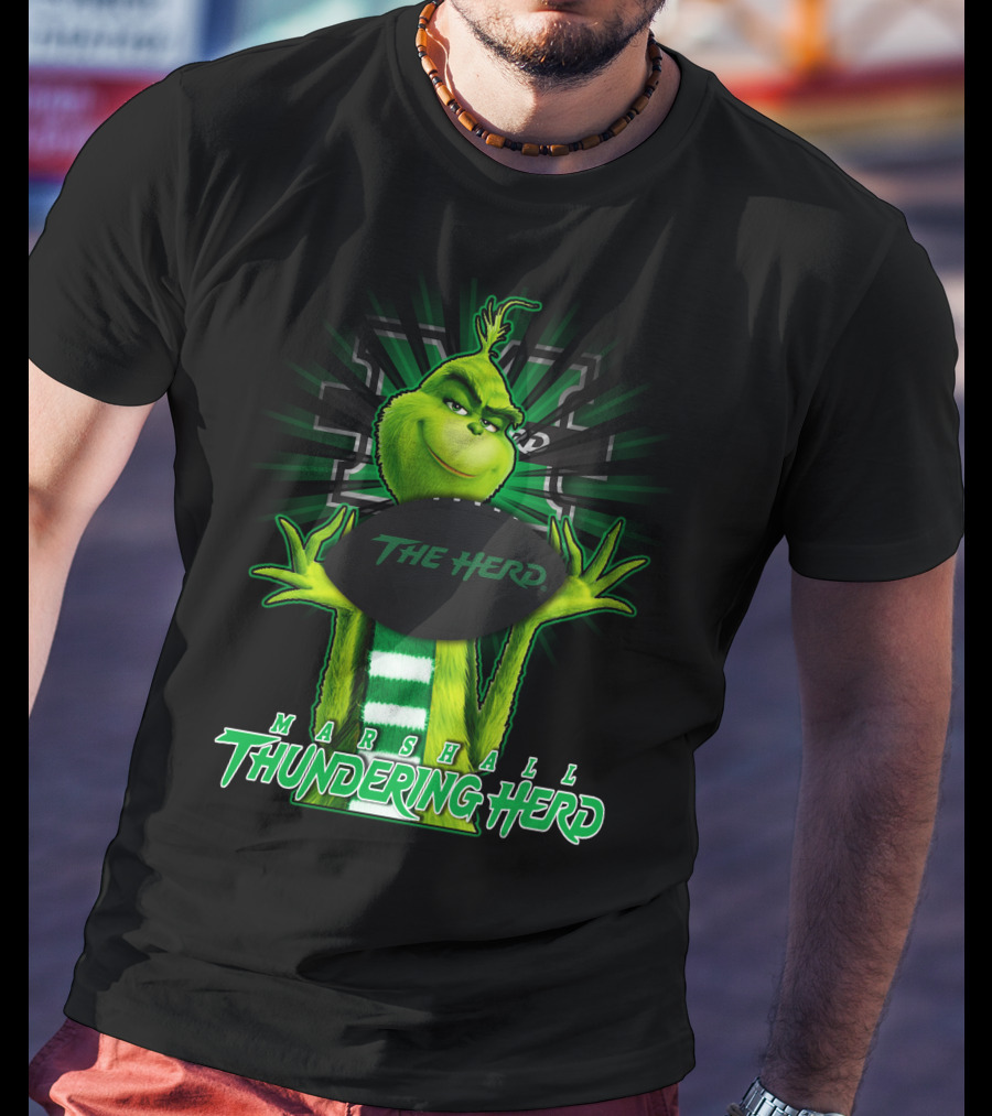 Marshall Thundering Herd Grinch The Herd T-Shirt