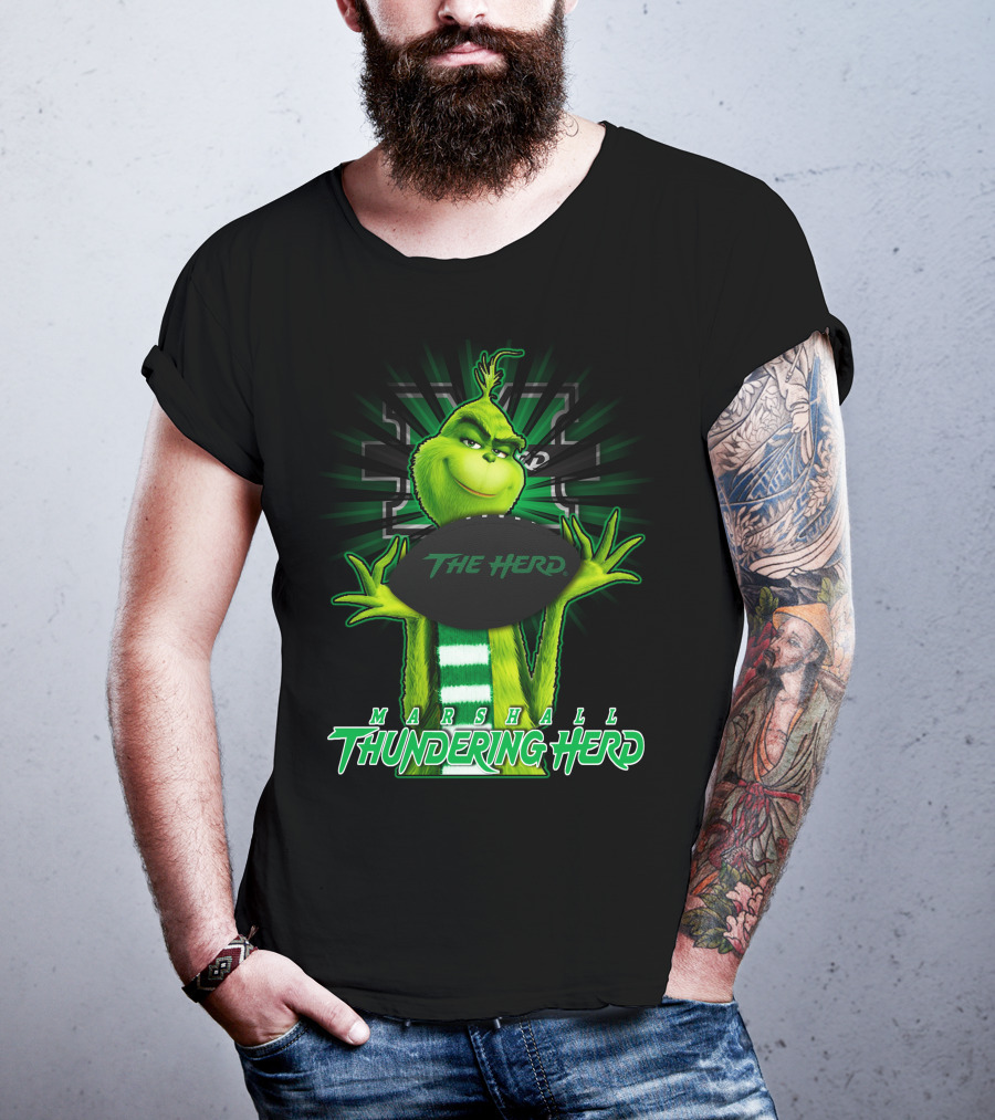 Marshall Thundering Herd Grinch The Herd T-Shirt