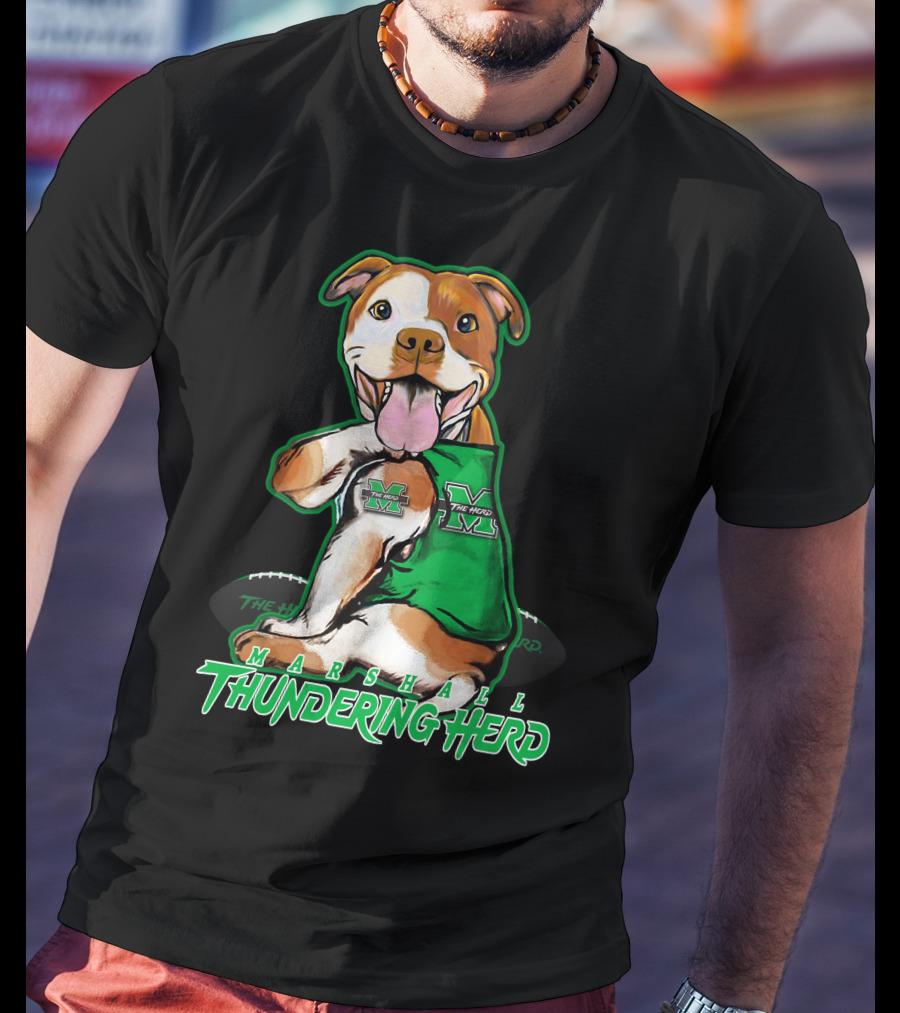 Marshall Thundering Herd Pittbull Mascot T-Shirt