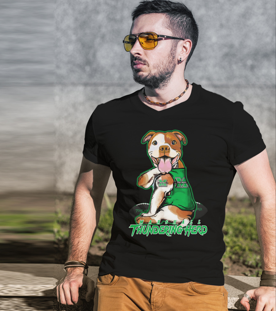 Marshall Thundering Herd Pittbull Mascot T-Shirt
