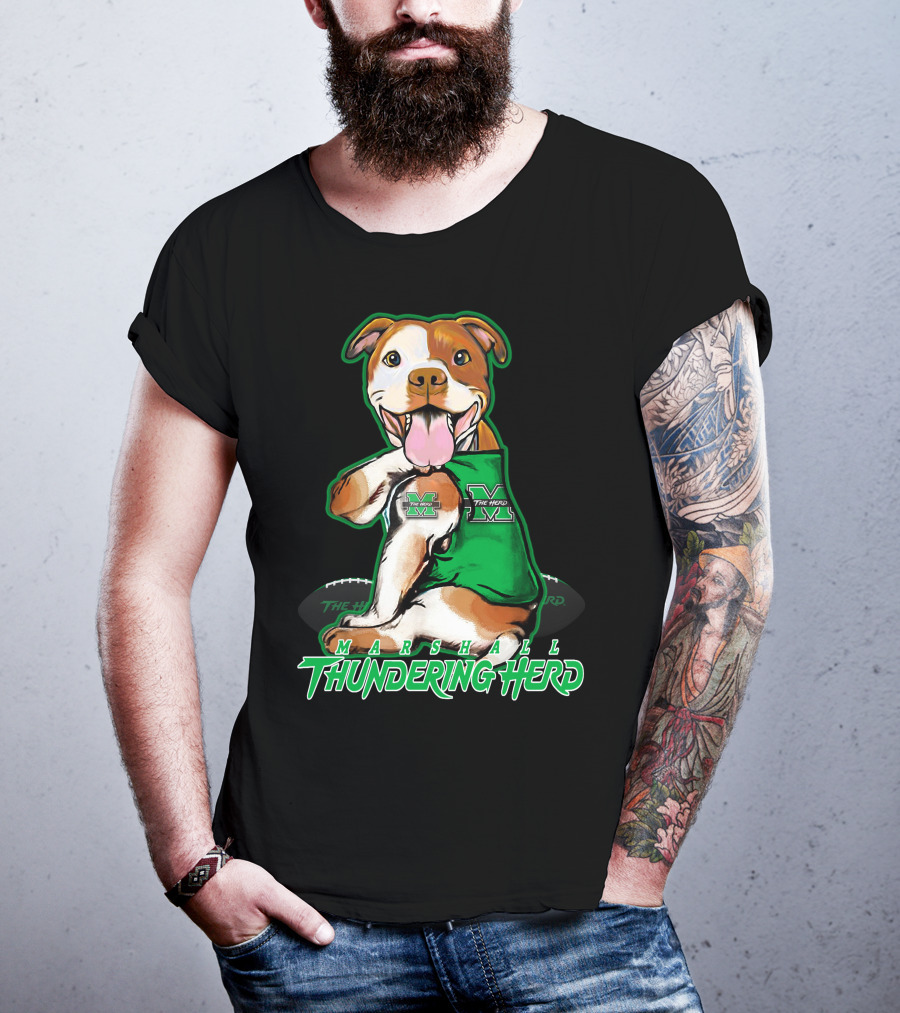 Marshall Thundering Herd Pittbull Mascot T-Shirt