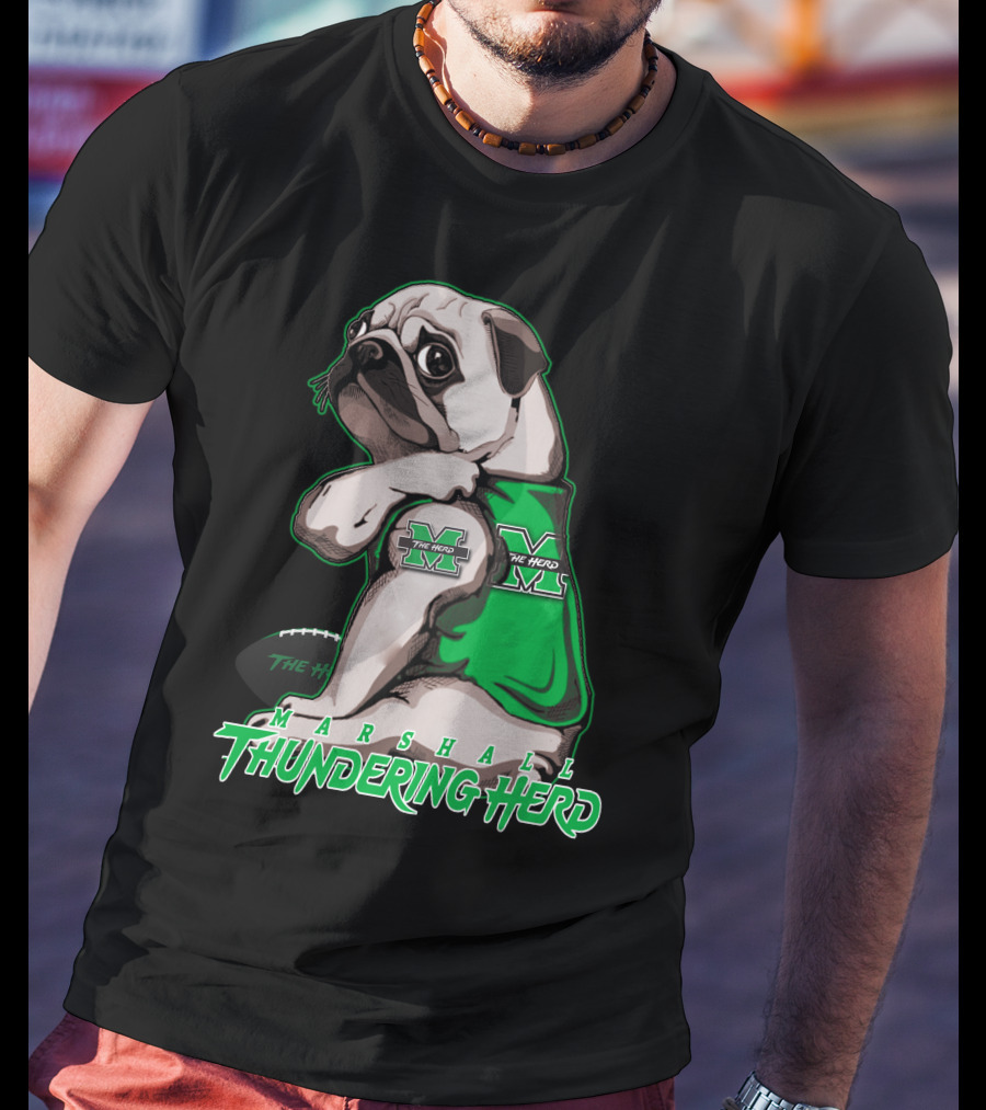 Marshall Thundering Herd Pug Mascot The Herd T-Shirt