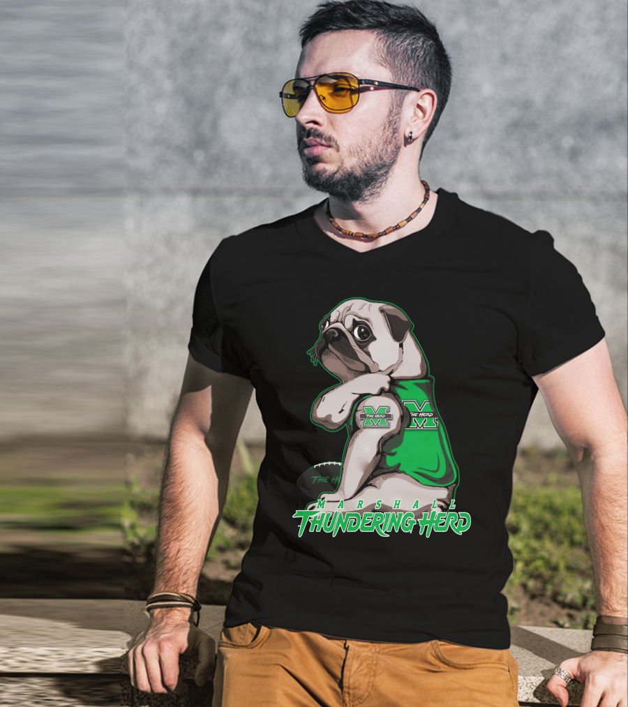 Marshall Thundering Herd Pug Mascot The Herd T-Shirt