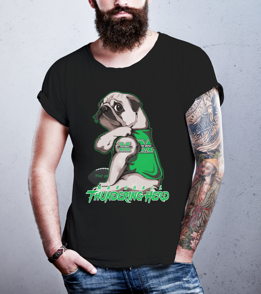 Marshall Thundering Herd Pug Mascot The Herd T-Shirt