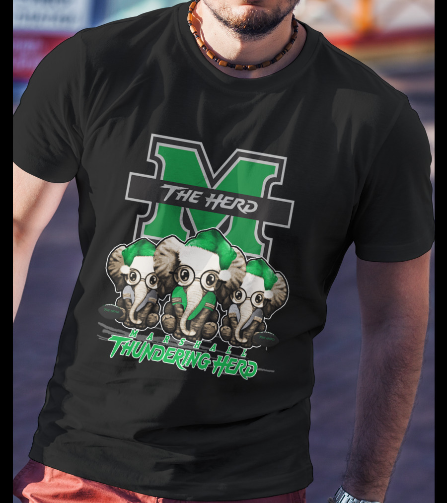 Marshall Thundering Herd Elephan Xmas The Herd T-Shirt