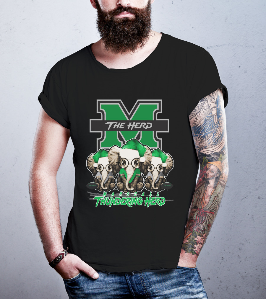 Marshall Thundering Herd Elephan Xmas The Herd T-Shirt