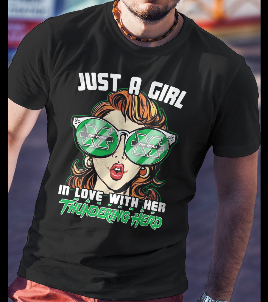 Just A Girl In Love With Her Thundering Herd T-Shirt