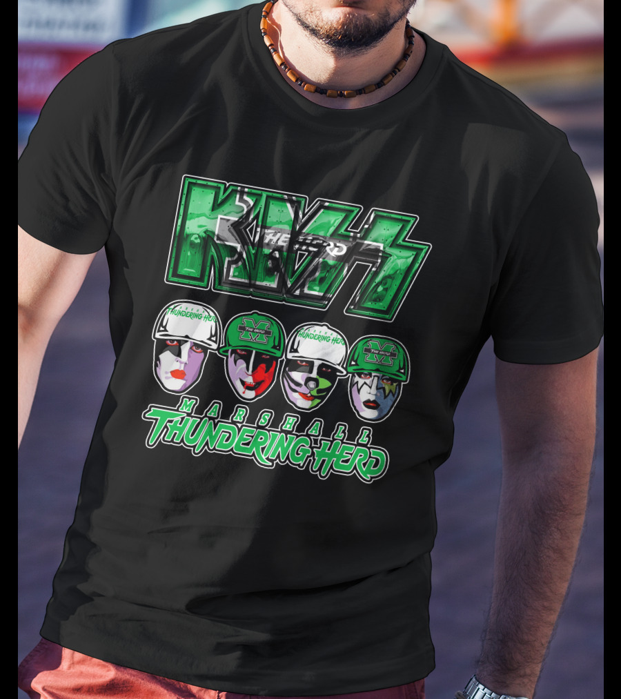 Kiss Marshall Thundering Herd The Herd Marshall Thundering Herd T-Shirt