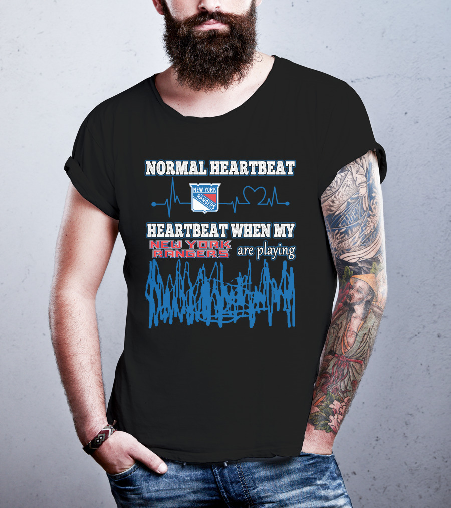 Normal Heartbeat New York Rangers Heartbeat When My New York Rangers Are Playing T-Shirt