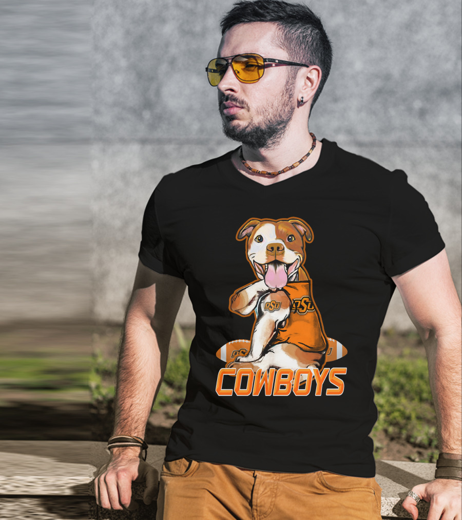 Pittbull OSU Cowboys Football Team Spirit T-Shirt