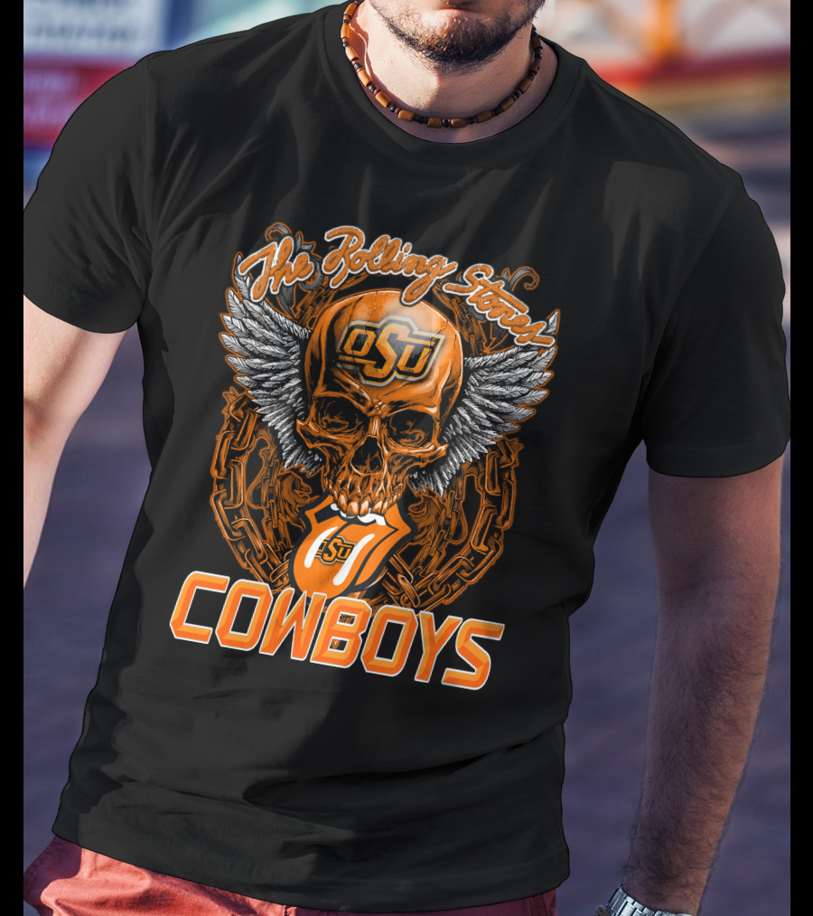 The Rolling Stones Osu Cowboys Skull Wings T-Shirt