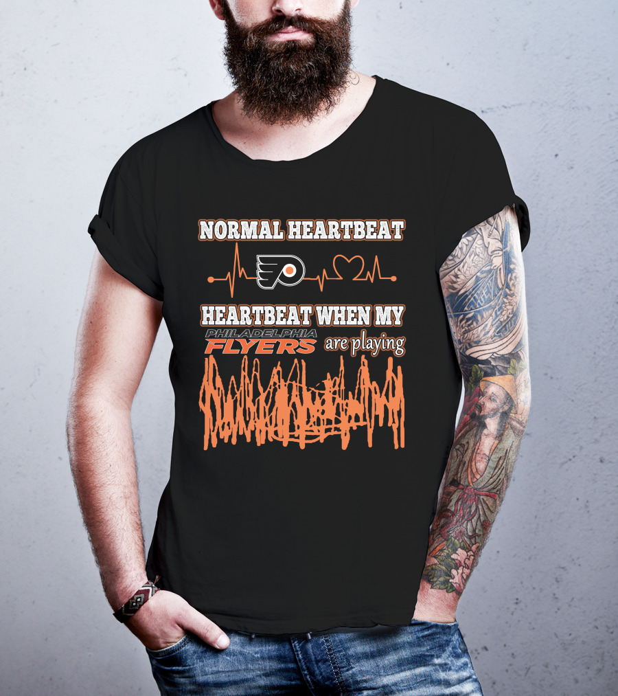 Normal Heartbeat Heartbeat When My Philadelphia Flyers Are Playing T-Shirt