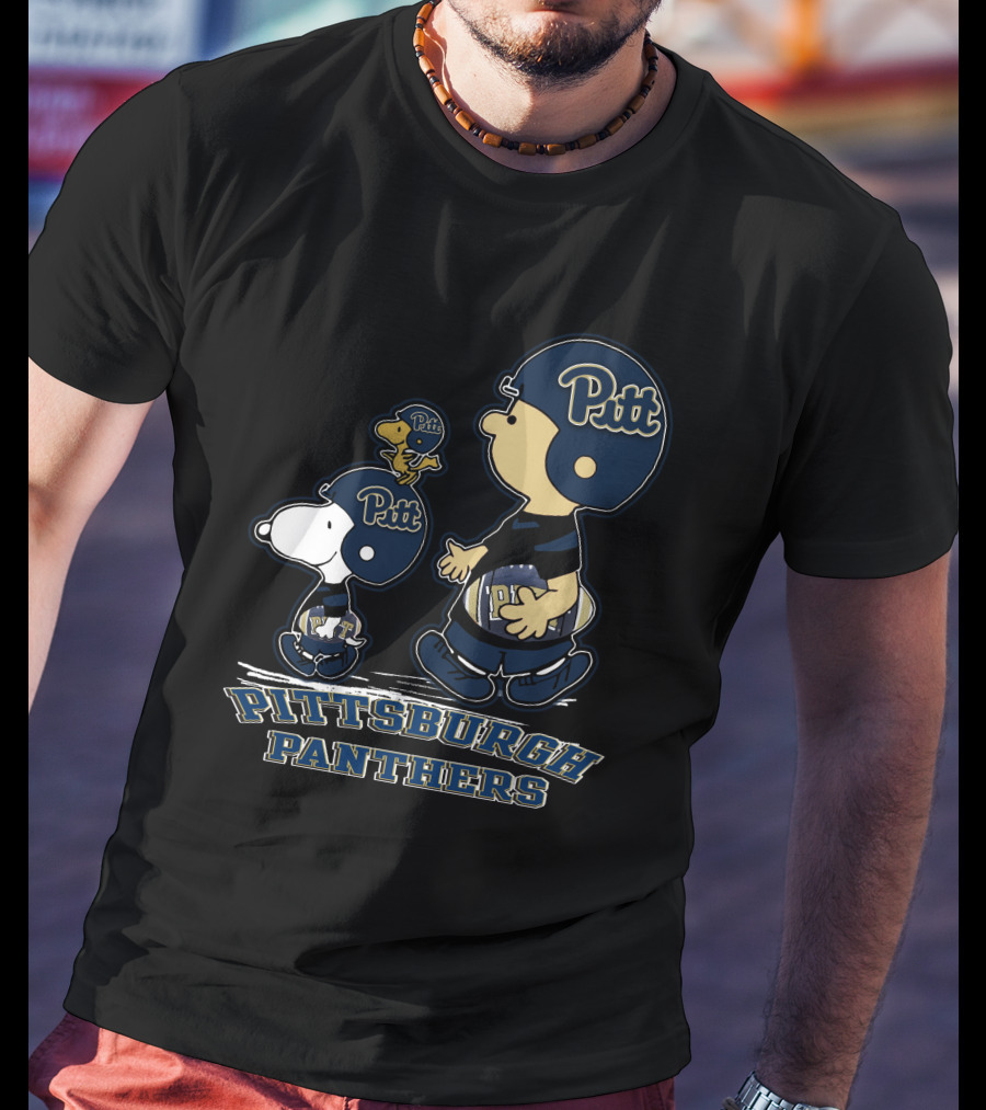 Pitt Football Pittsburgh Panthers Snoopy And Woodstock T-Shirt