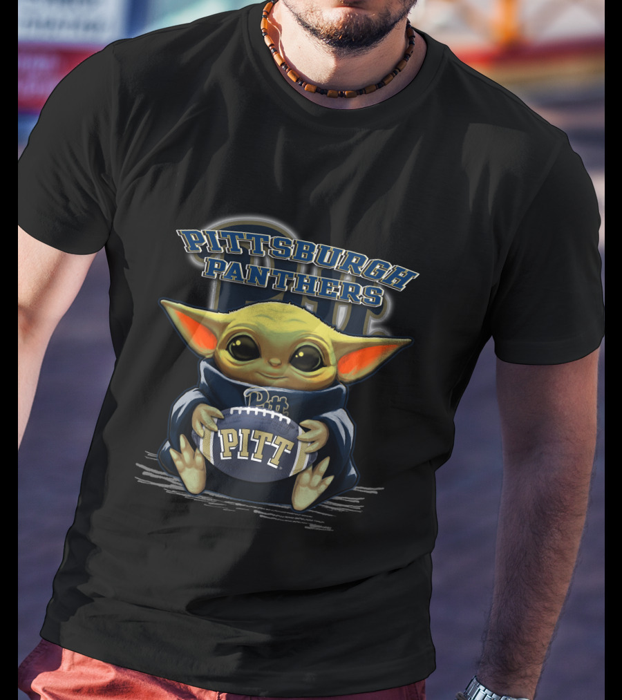 Pittsburgh Panthers Yoda Holding Pitt Football T-Shirt