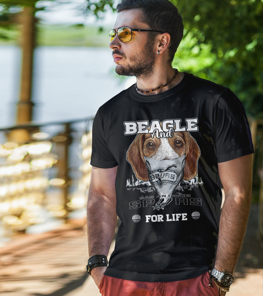 Beagle And San Antonio Spurs For Life T-Shirt