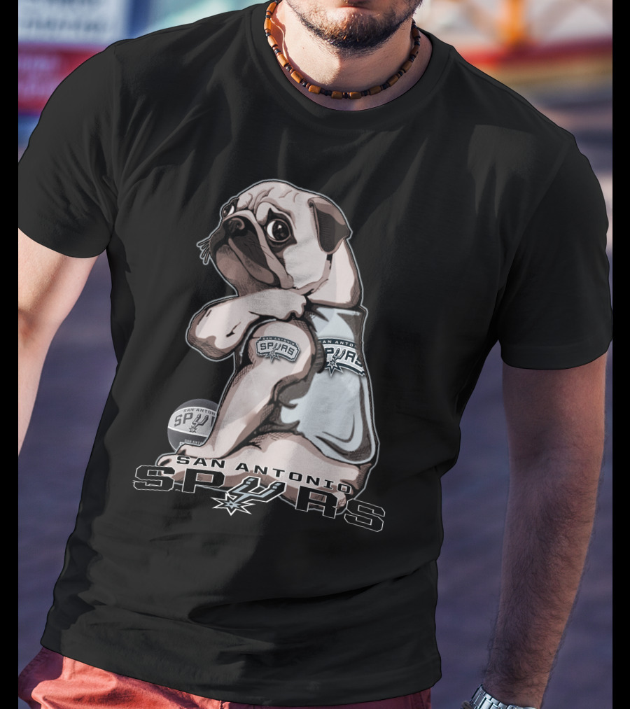 San Antonio Spurs Pug T-Shirt