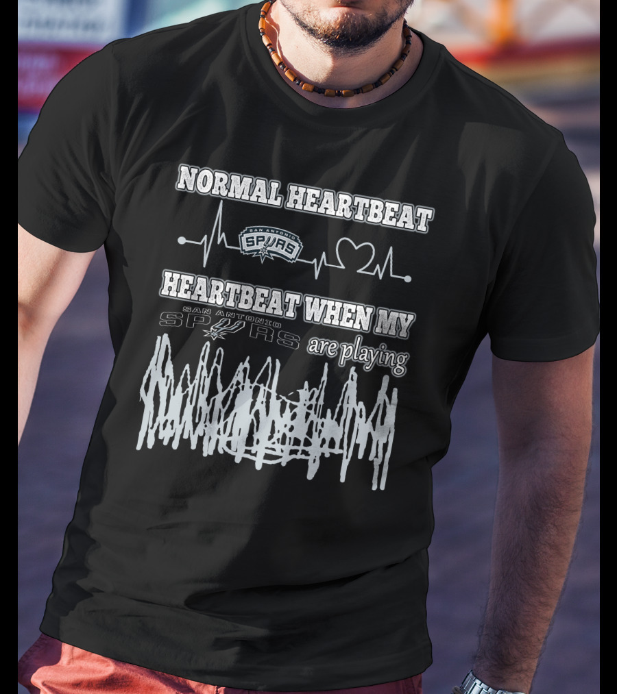 Normal Heartbeat Heartbeat When My San Antonio Spurs Are Playing T-Shirt