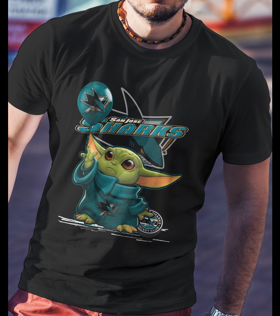 San Jose Sharks Yoda Hockey Club Balloon T-Shirt