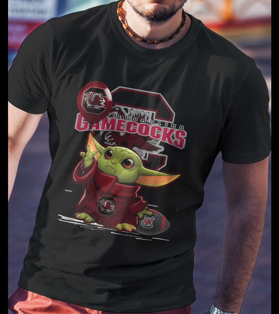 Yoda South Carolina Gamecocks Football Logo Balloon T-Shirt