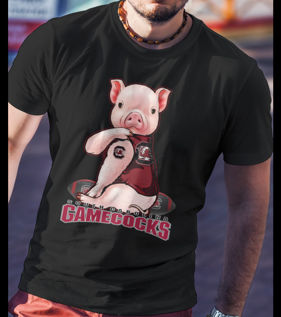 South Carolina Gamecocks Pig Football Fan T-Shirt