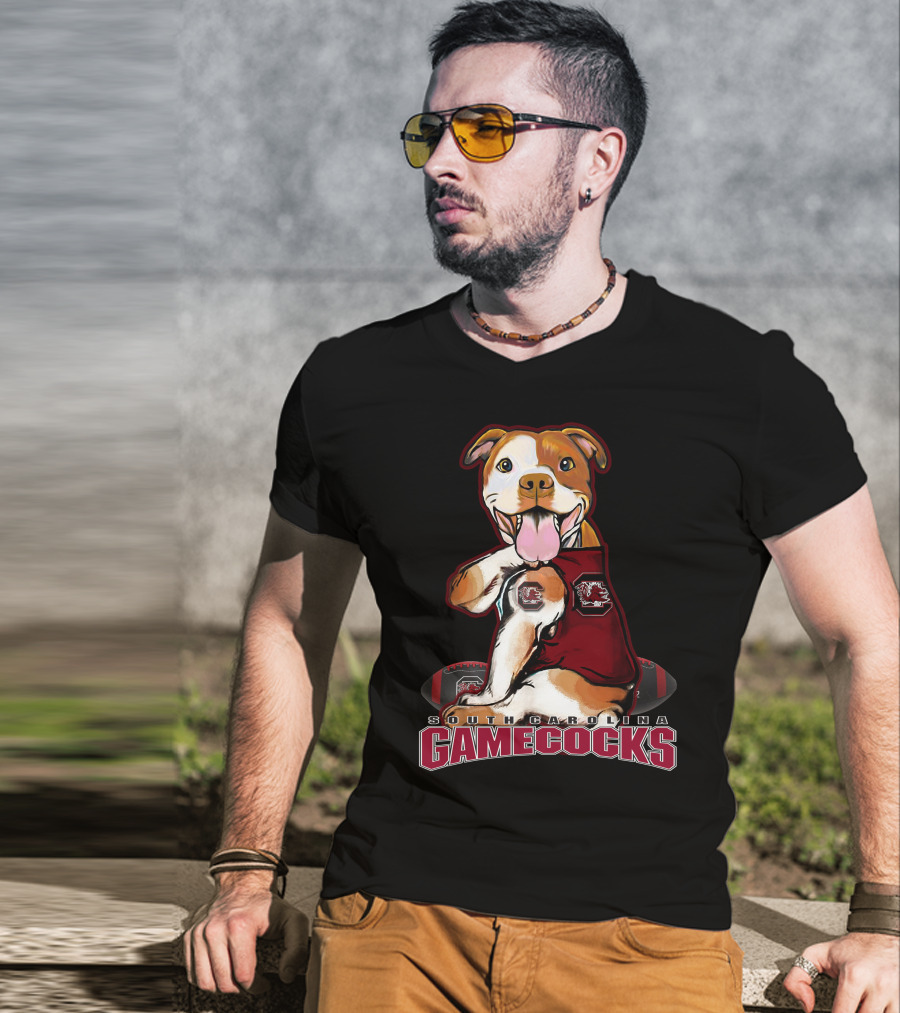 South Carolina Gamecocks Pitbull Football Fan T-Shirt