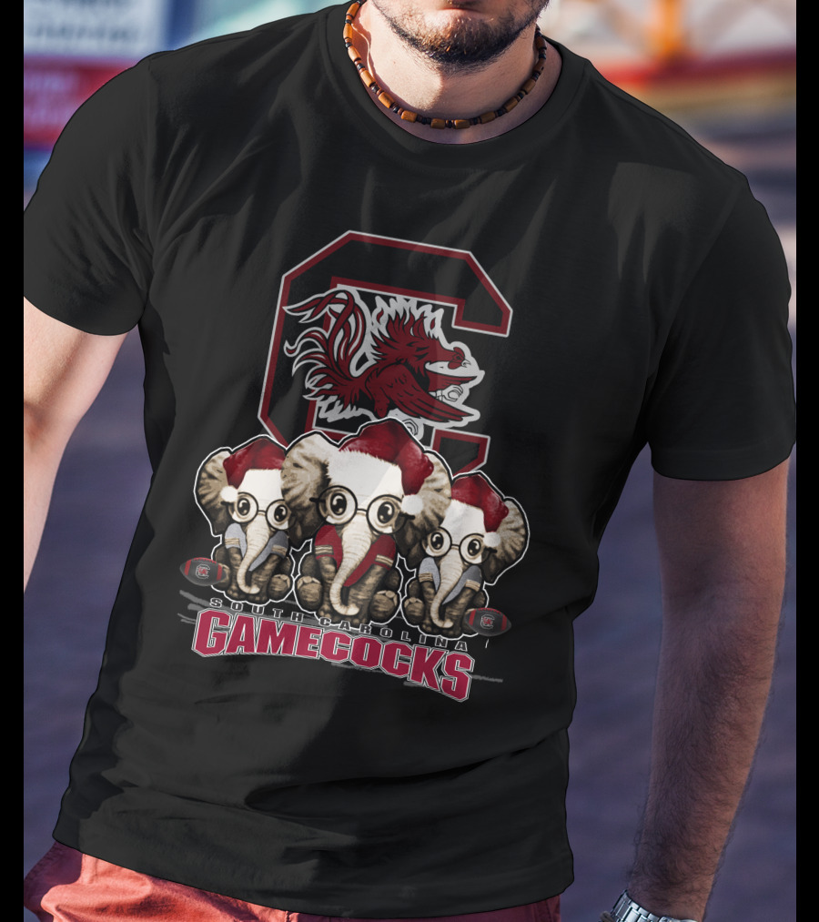 South Carolina Gamecocks Elephants Christmas T-Shirt