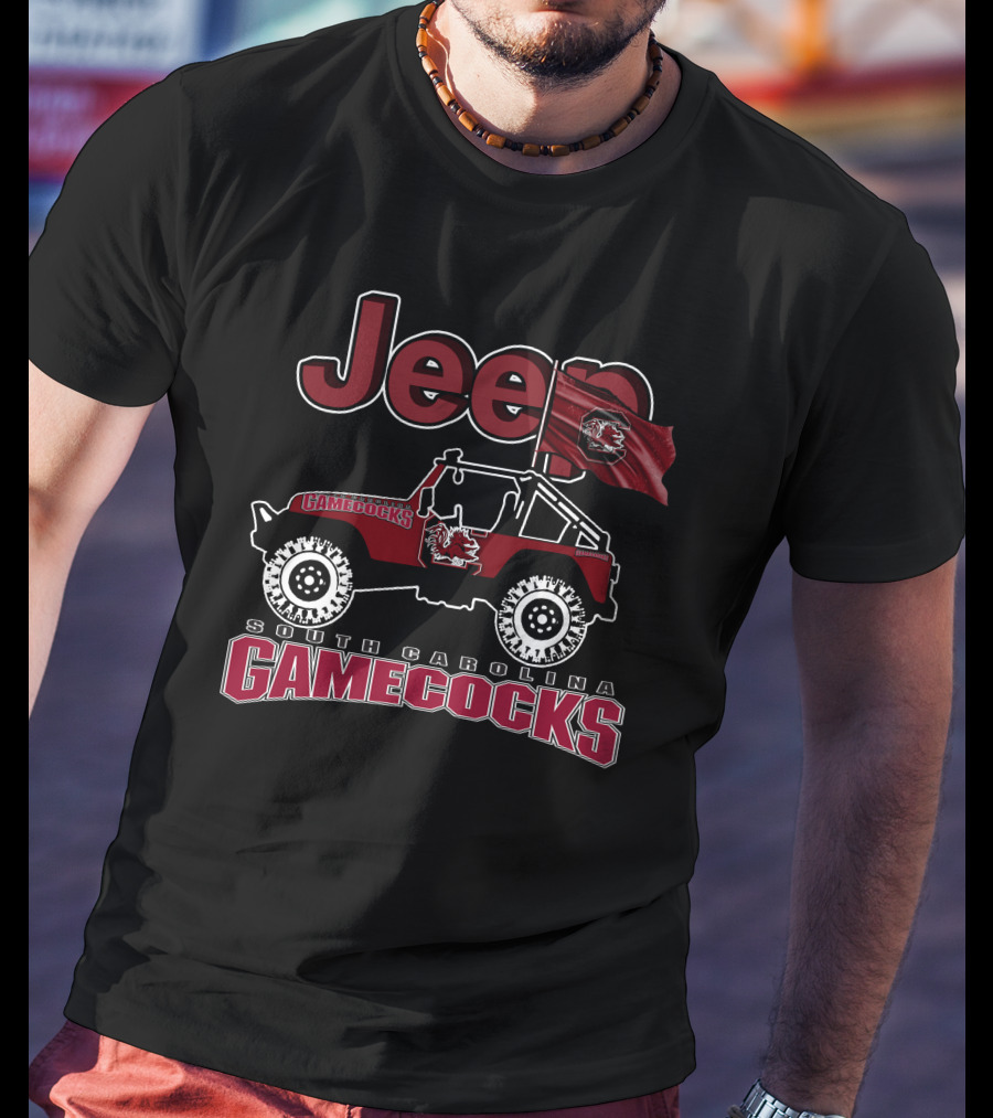 Jeep South Carolina Gamecocks Off-Road Spirit Vehicle T-Shirt