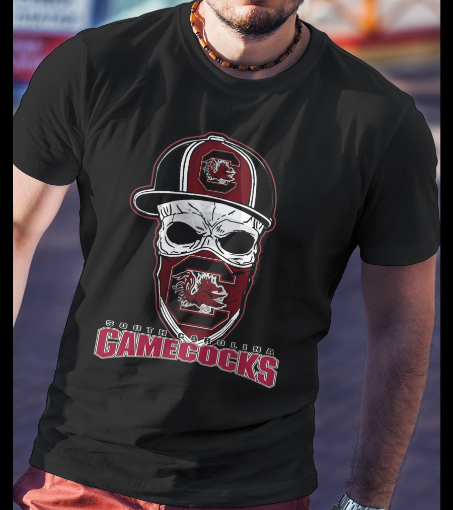 Skull Cap South Carolina Gamecocks T-Shirt