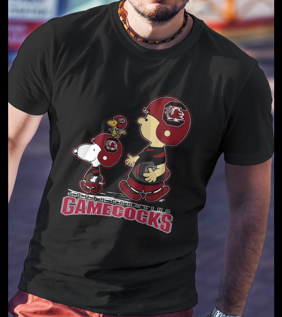 Snoopy Woodstock South Carolina Gamecocks Football Team T-Shirt