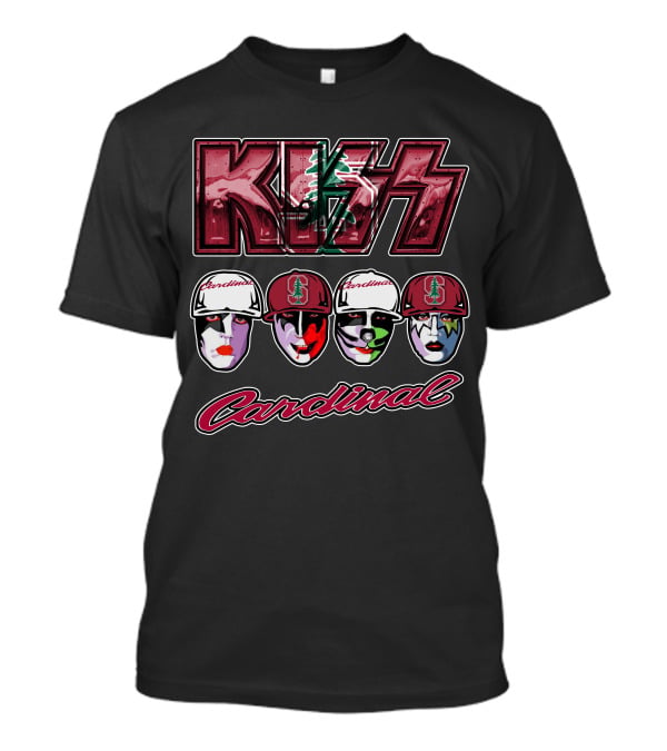 Kiss Stanford Cardinal Makeup Faces With Hats T-Shirt