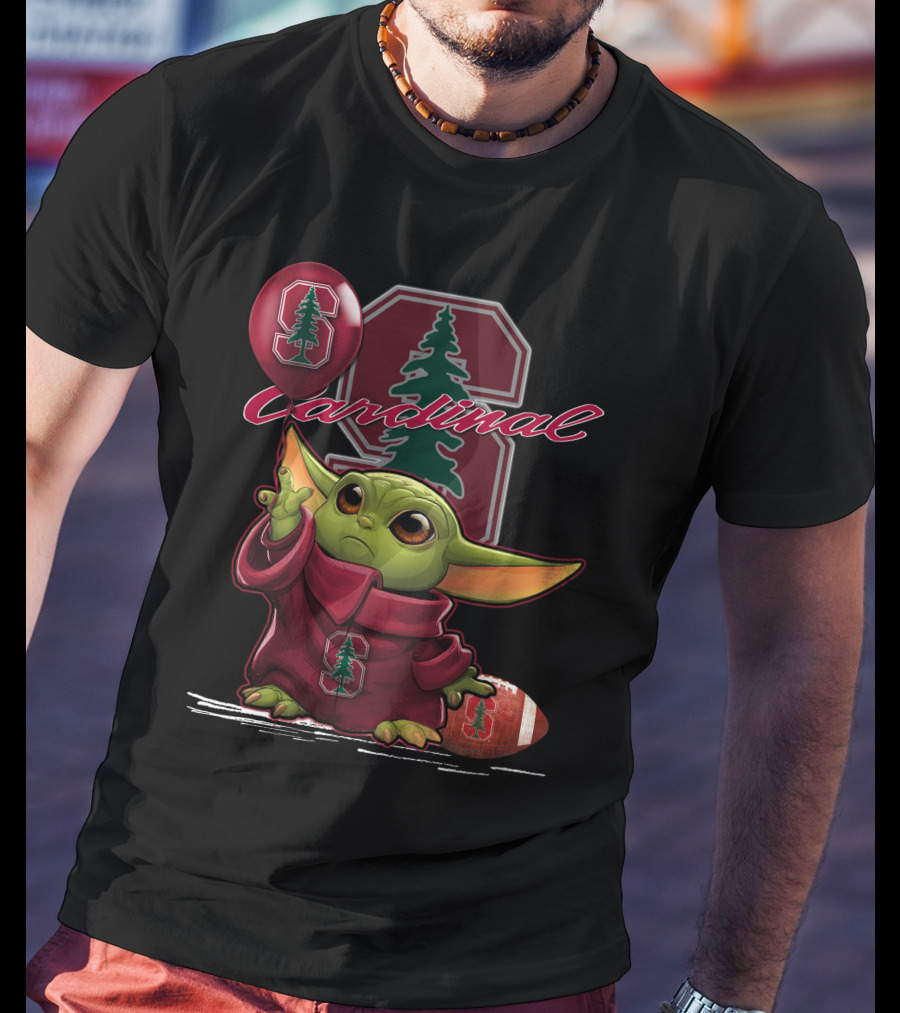 Yoda Stanford Football Cardinal Balloon Baby Jedi Sports Fan T-Shirt